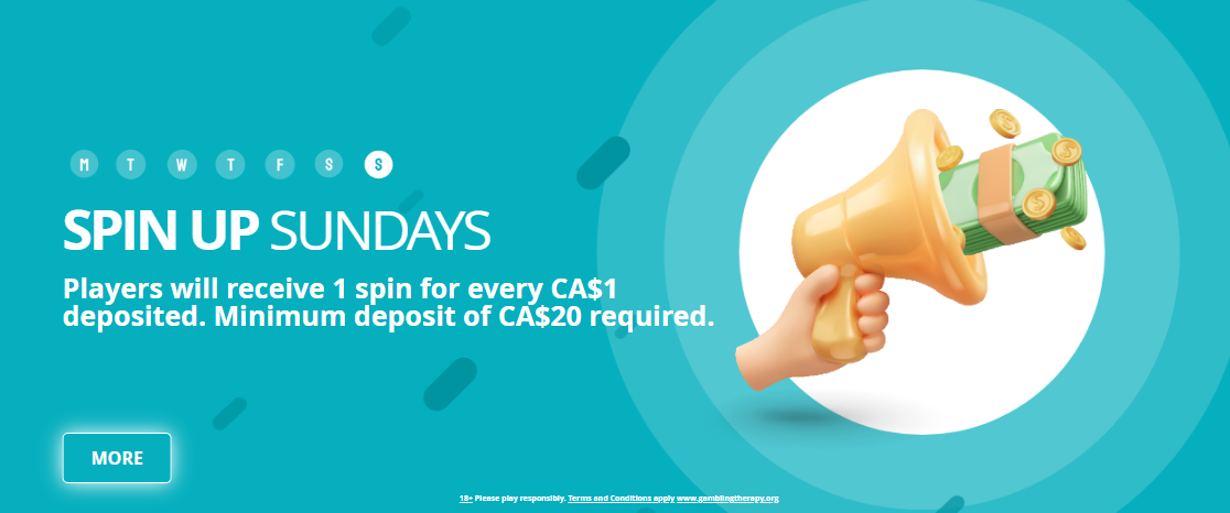 Casiqo Casino Spin Up Sundays